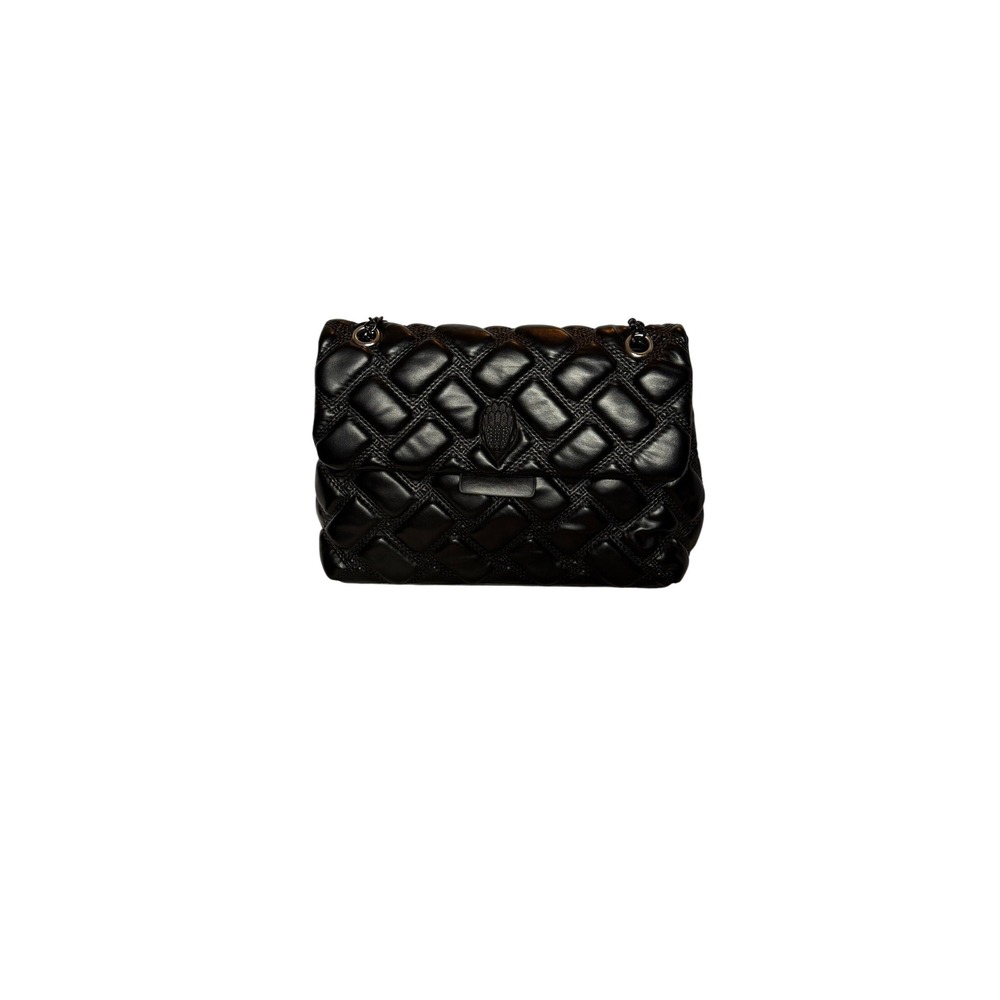 Quilted Black Shoulder Bag‎ – Bird-Head Clasp, Chain Strap